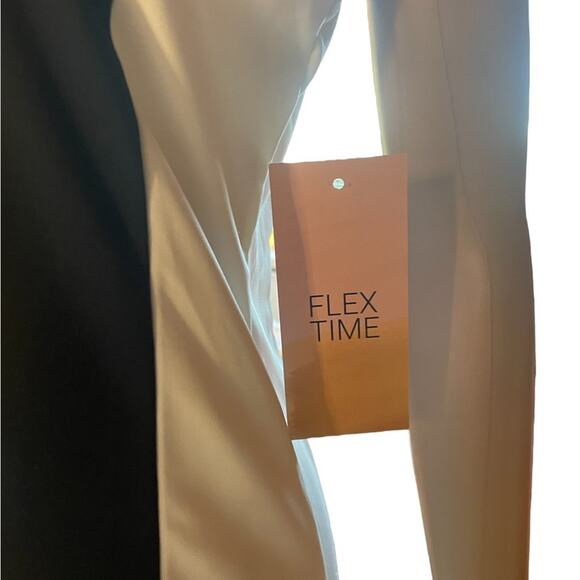 NWT Flex Time Drop Waist DRESS Womens M Black White Sleeveless Mini Stretch - Picture 4 of 9